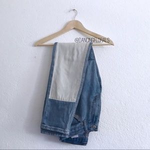 Brandy Melville Kenzo White Patch denim jeans